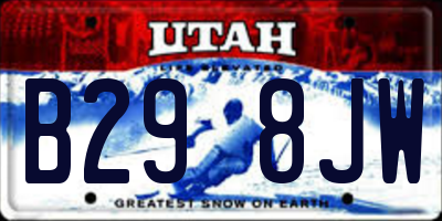 UT license plate B298JW