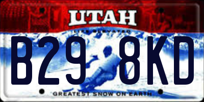 UT license plate B298KD
