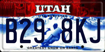 UT license plate B298KJ