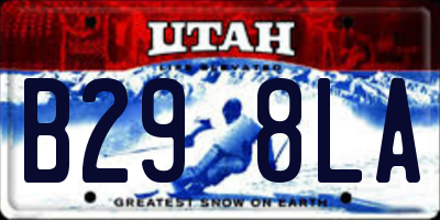 UT license plate B298LA