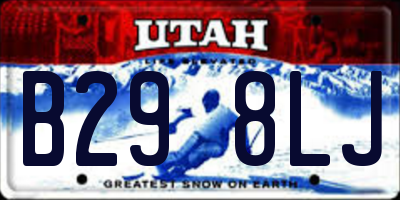 UT license plate B298LJ