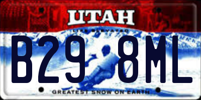 UT license plate B298ML