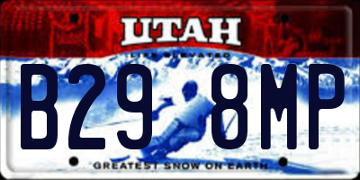 UT license plate B298MP