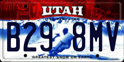 UT license plate B298MV