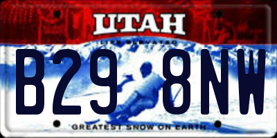 UT license plate B298NW