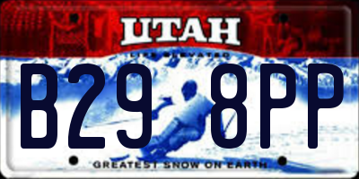 UT license plate B298PP