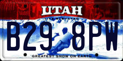UT license plate B298PW