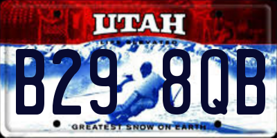 UT license plate B298QB