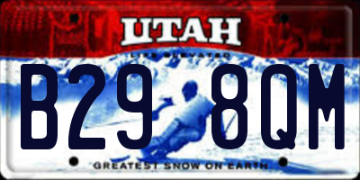 UT license plate B298QM