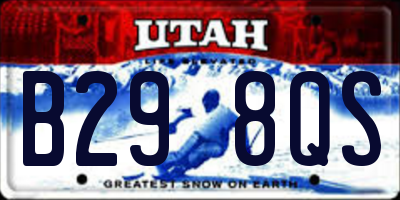 UT license plate B298QS