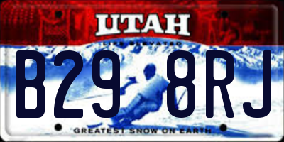 UT license plate B298RJ