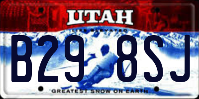 UT license plate B298SJ