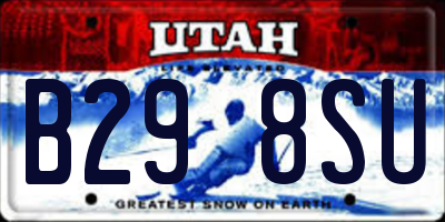 UT license plate B298SU