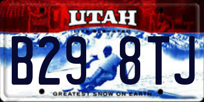 UT license plate B298TJ
