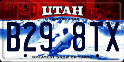 UT license plate B298TX