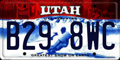 UT license plate B298WC
