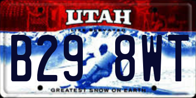 UT license plate B298WT