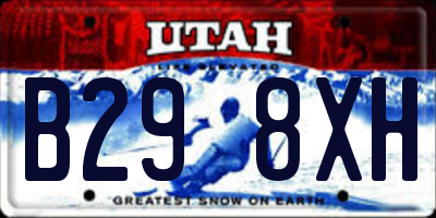 UT license plate B298XH