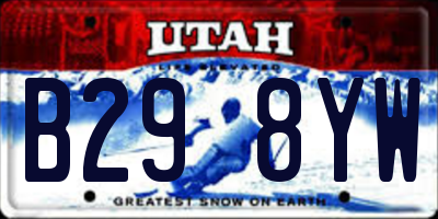 UT license plate B298YW