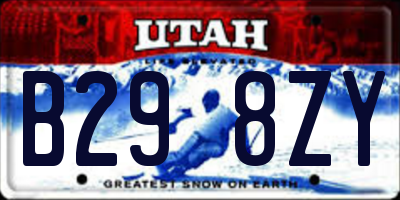 UT license plate B298ZY