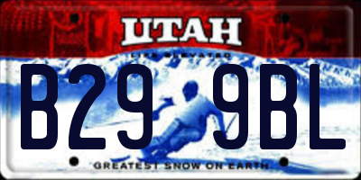 UT license plate B299BL