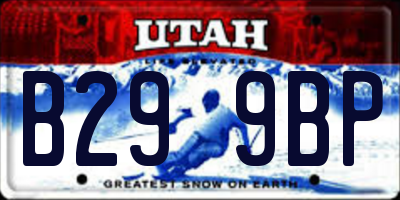 UT license plate B299BP