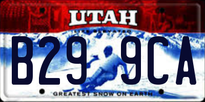 UT license plate B299CA