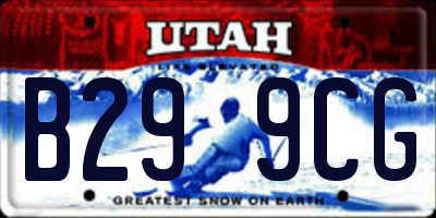 UT license plate B299CG
