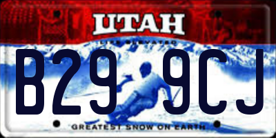 UT license plate B299CJ