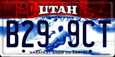 UT license plate B299CT