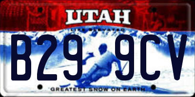 UT license plate B299CV