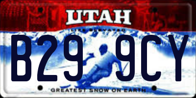 UT license plate B299CY
