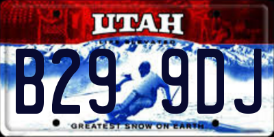 UT license plate B299DJ