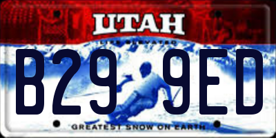 UT license plate B299ED