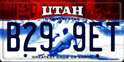 UT license plate B299ET