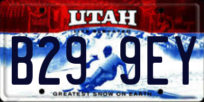 UT license plate B299EY