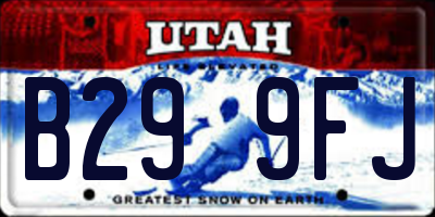 UT license plate B299FJ