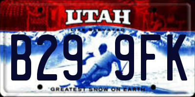 UT license plate B299FK