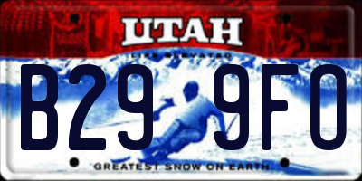 UT license plate B299FO