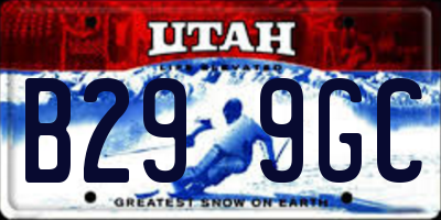 UT license plate B299GC