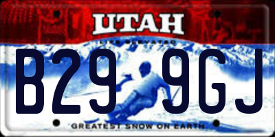 UT license plate B299GJ