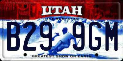 UT license plate B299GM