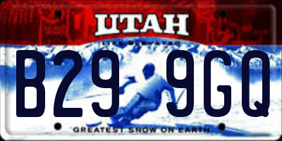 UT license plate B299GQ