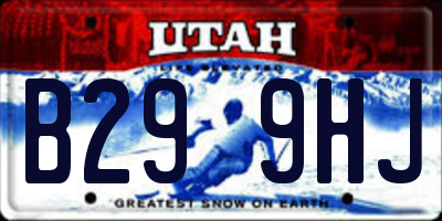 UT license plate B299HJ