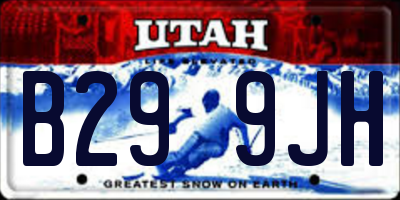 UT license plate B299JH