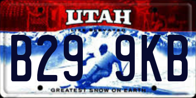 UT license plate B299KB