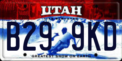 UT license plate B299KD