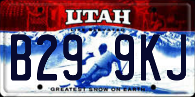 UT license plate B299KJ