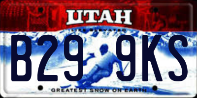 UT license plate B299KS