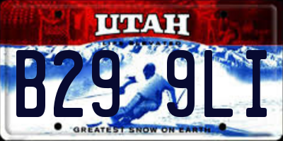 UT license plate B299LI